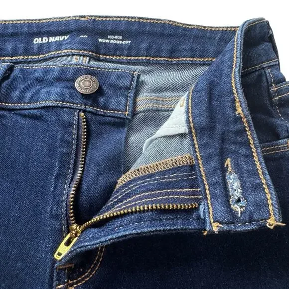 Bootcut Jeans Women  Old Navy 00 Dark Wash Stretch Denim Minimalist - Picture 2 of 10